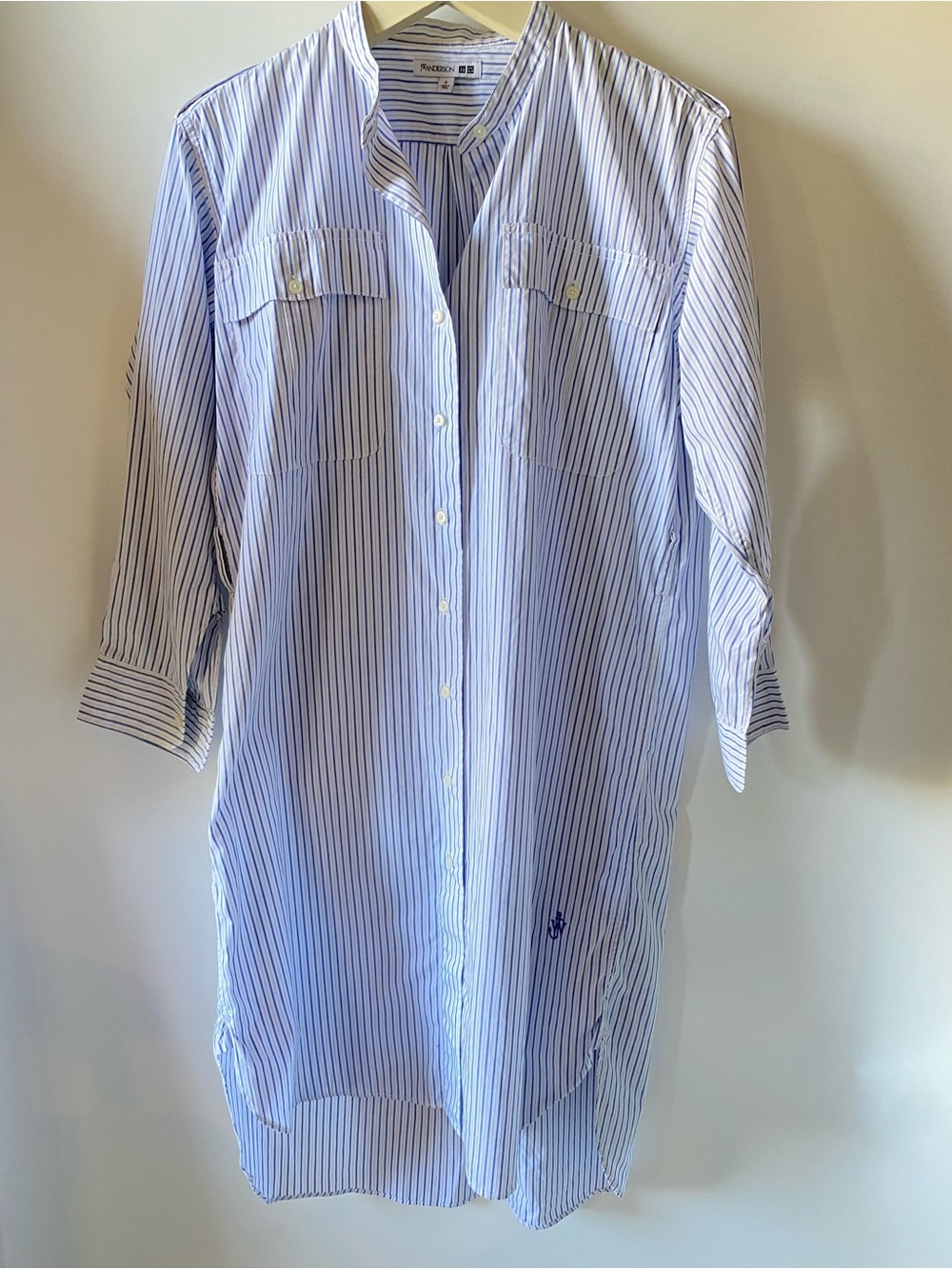 JW Anderson x Uniqlo Blue Stripe Shirtdress Tunic Size Small